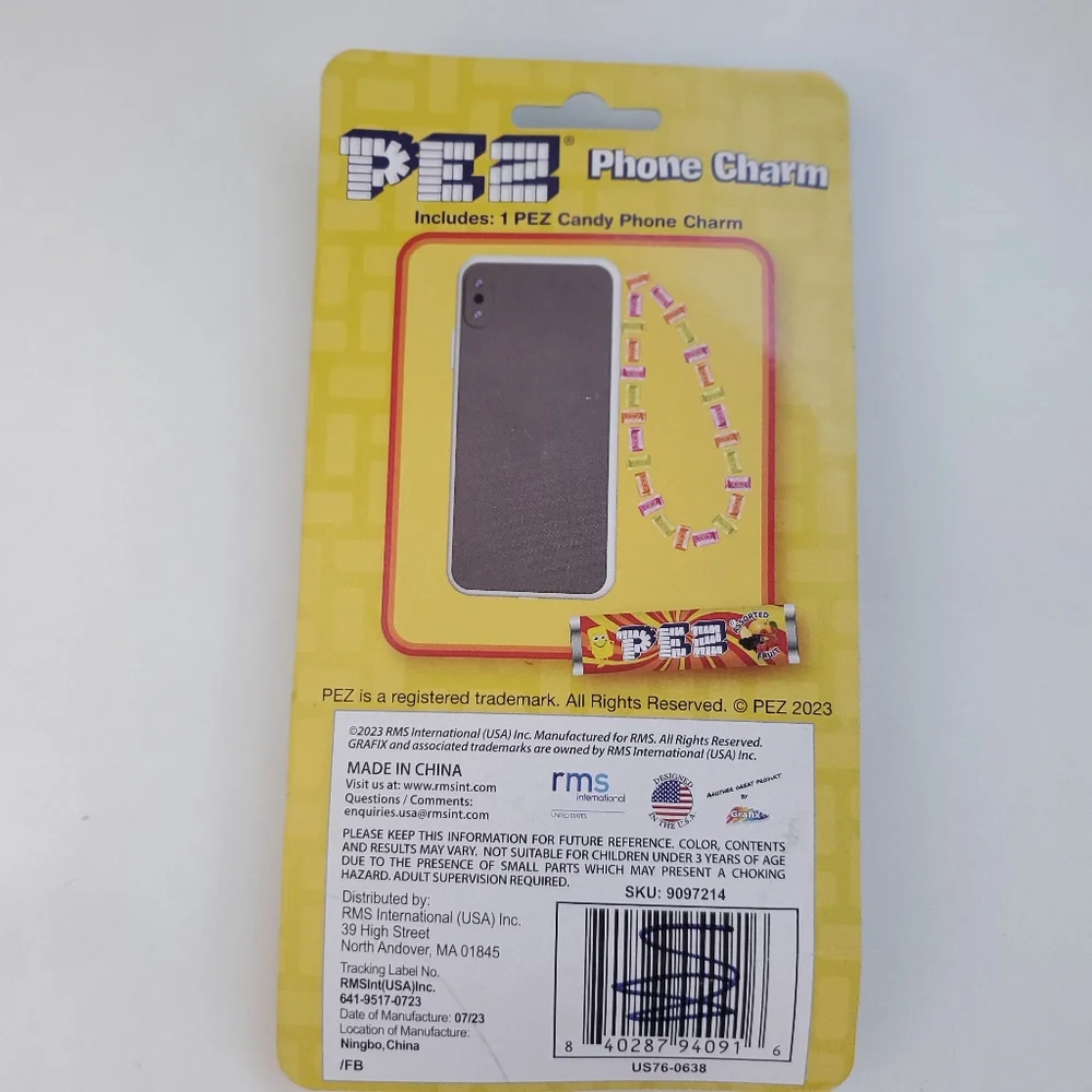 📱 PEZ Candy-Inspired Phone Charm | 2023 Collectible Accessory | NIP